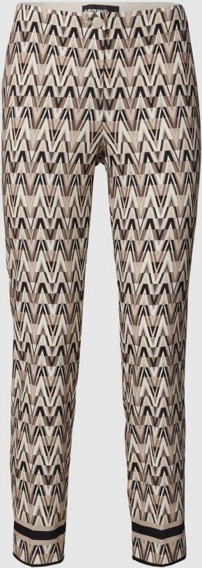 CAMBIO Stretchbroek met grafisch all-over motief model 'Ros'