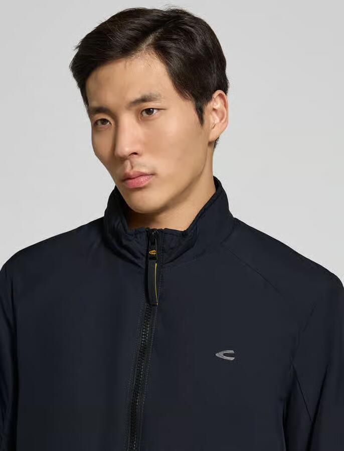Camel active Blouson met Logoprint en Opstaande kraag