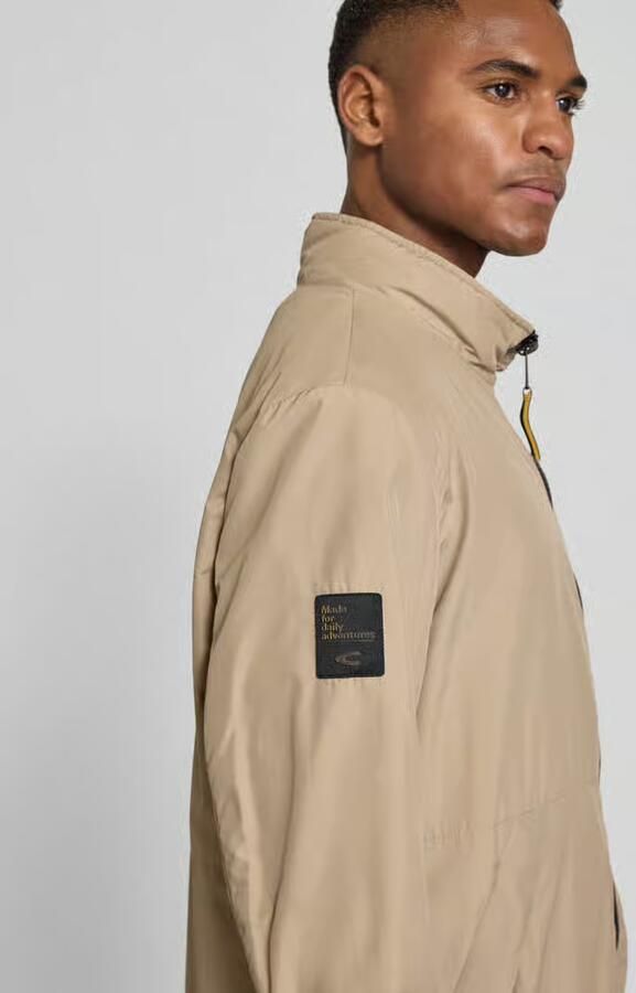 Camel active Blouson met Logoprint en Opstaande kraag
