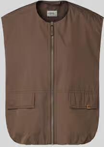 Camel active Bodywarmer met ronde hals en klepzakken