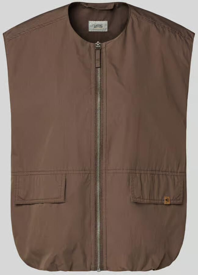 Camel active Bodywarmer met ronde hals en klepzakken - Foto 2
