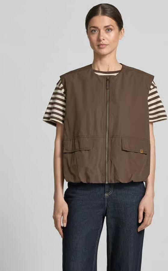 Camel active Bodywarmer met ronde hals en klepzakken - Foto 3