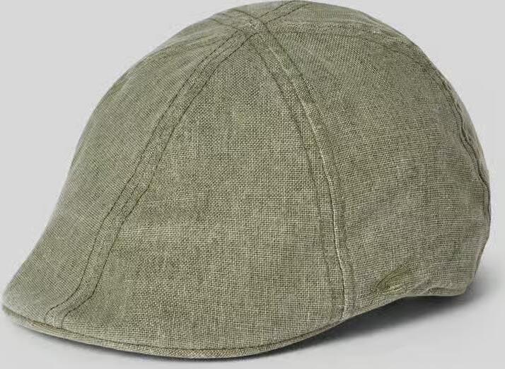 Camel active Cap van mix van katoen en linnen met labelstitching