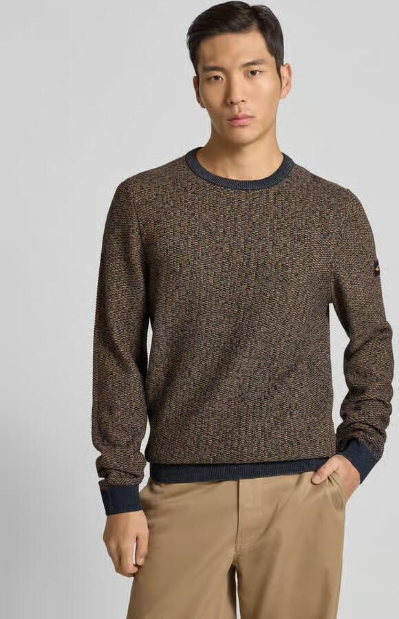 Camel active Gebreide pullover met ronde hals en labeldetails - Foto 5