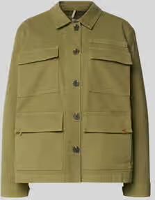 Camel active Jas met klepzakken en labeldetail