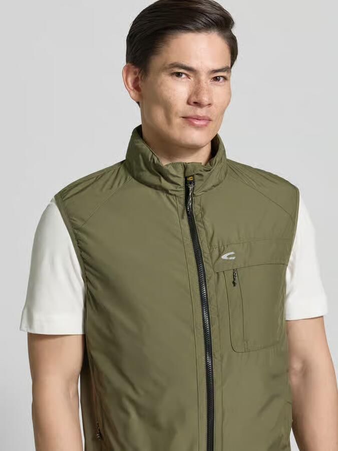 Camel active regular fit bodywarmer met gevoerde opstaande kraag
