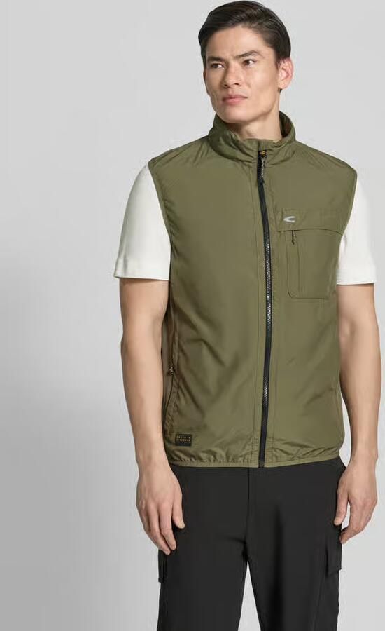 Camel active regular fit bodywarmer met gevoerde opstaande kraag - Foto 3