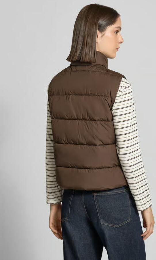Camel active regular fit bodywarmer met gewatteerde look