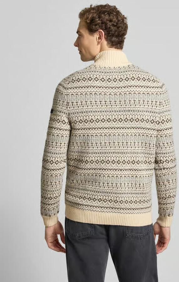 Camel active regular fit gebreide pullover van pure wol