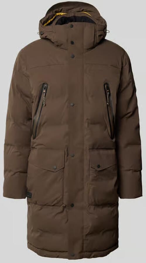 Camel active Regular fit parka met klepzakken en capuchon