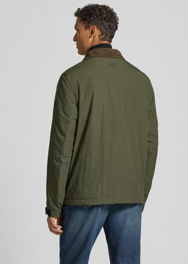 Camel active Regular fit parka met platte kraag van corduroy