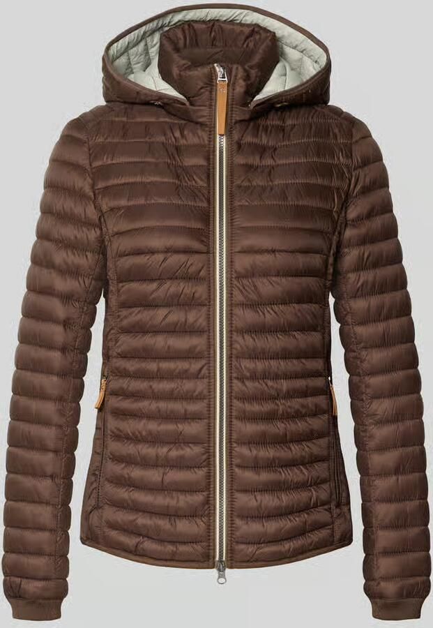 Camel active Slim fit gewatteerd jack met tweewegritssluiting