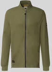 Camel active sweatjack met opstaande kraag en ritssluiting