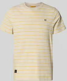 Camel active T-shirt met streepmotief en logo