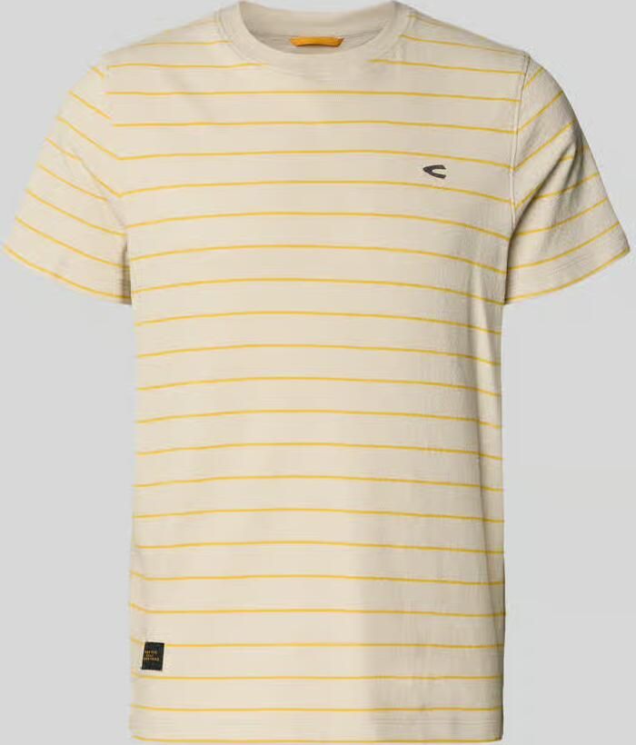 Camel active T-shirt met streepmotief en logo - Foto 2