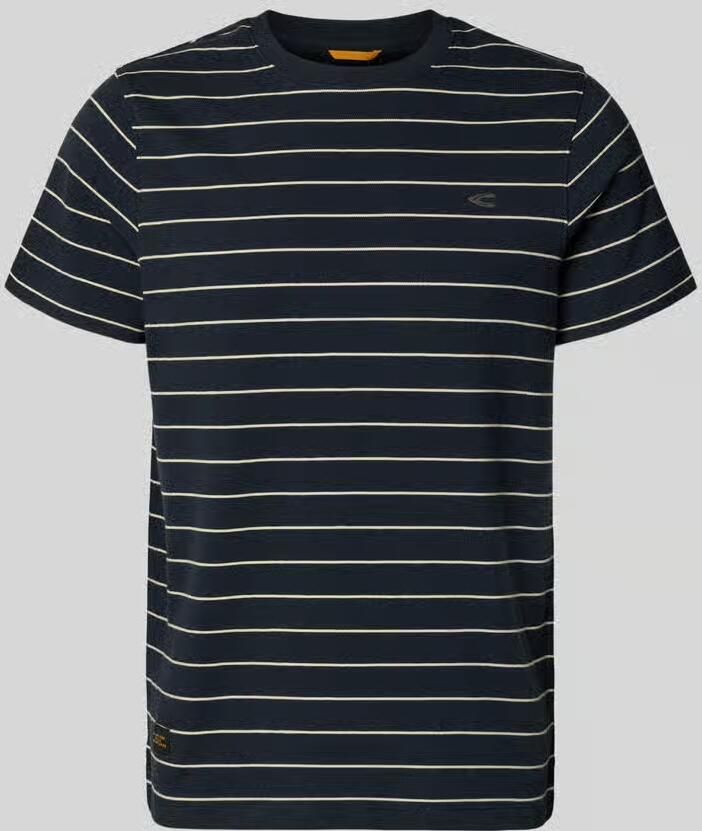 Camel active T-shirt met streepmotief en logo - Foto 2