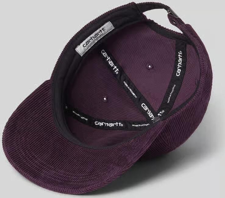 Carhartt Work In Progress Baseballpet van corduroy met labelstitching model 'Harlem'