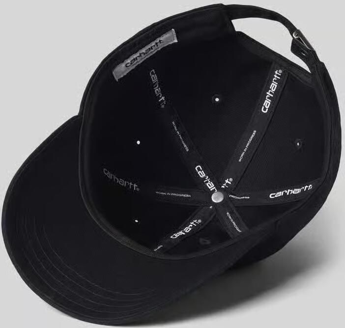 Carhartt WIP Canvas Script Cap Hoge kwaliteit en stijlvol Black Unisex - Foto 2