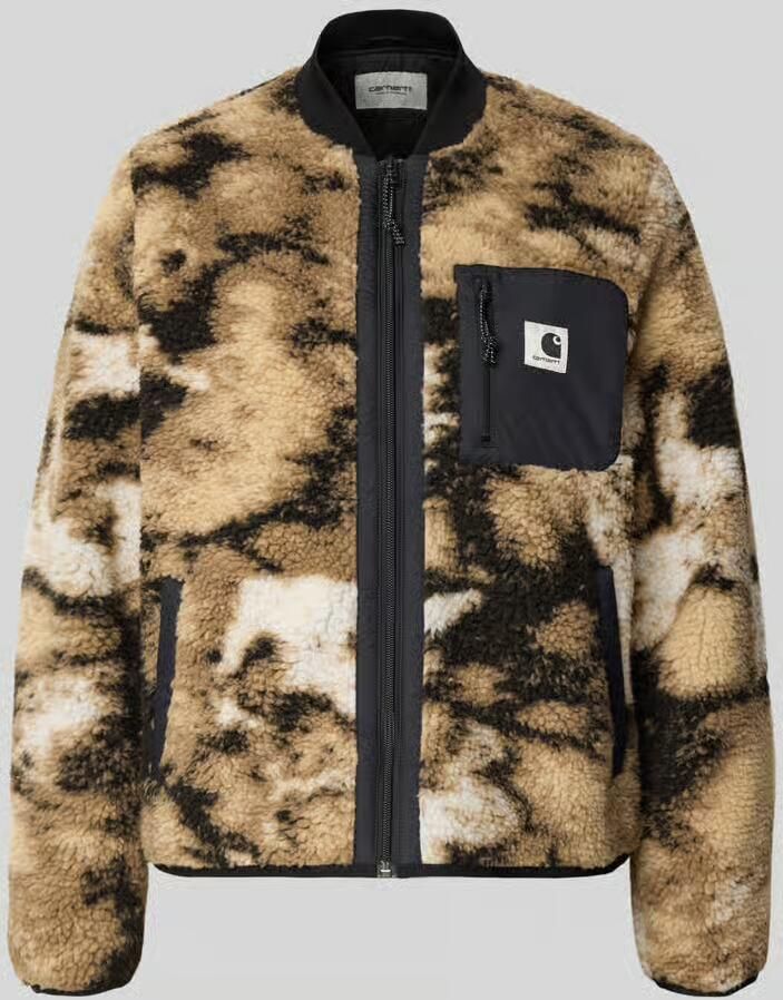 Carhartt Work In Progress Fleecejack in all-over look met ritssluiting model 'Janet' - Foto 2