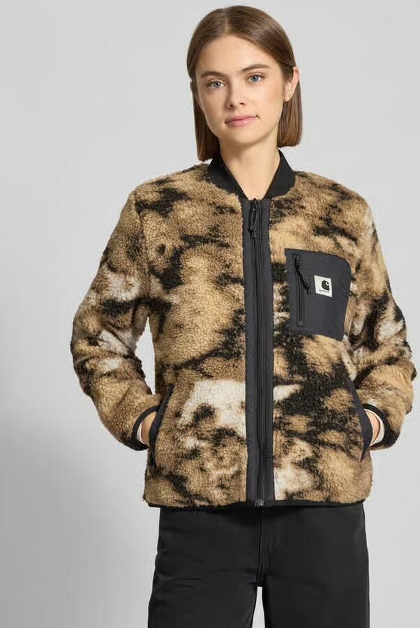 Carhartt Work In Progress Fleecejack in all-over look met ritssluiting model 'Janet' - Foto 3