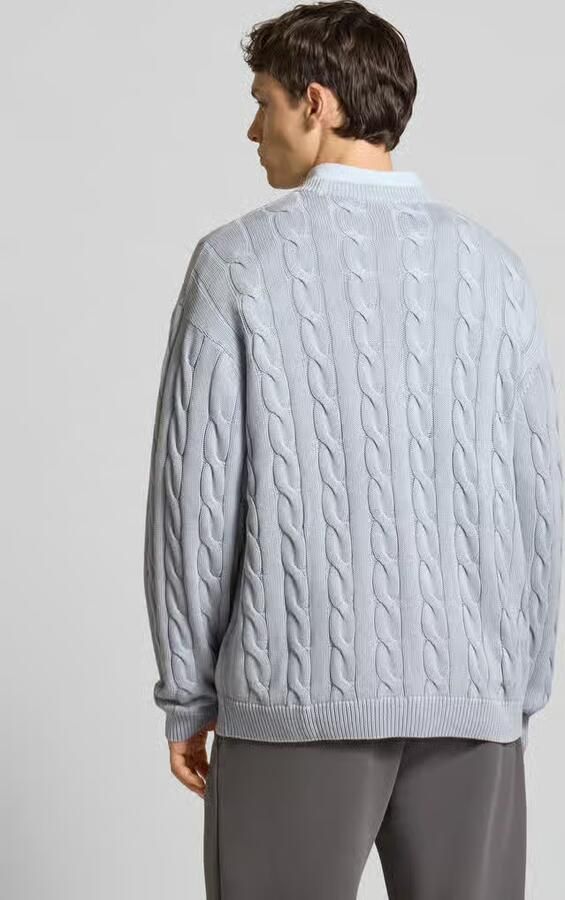 Carhartt Work In Progress Gebreid jack met kabelpatroon en V-hals