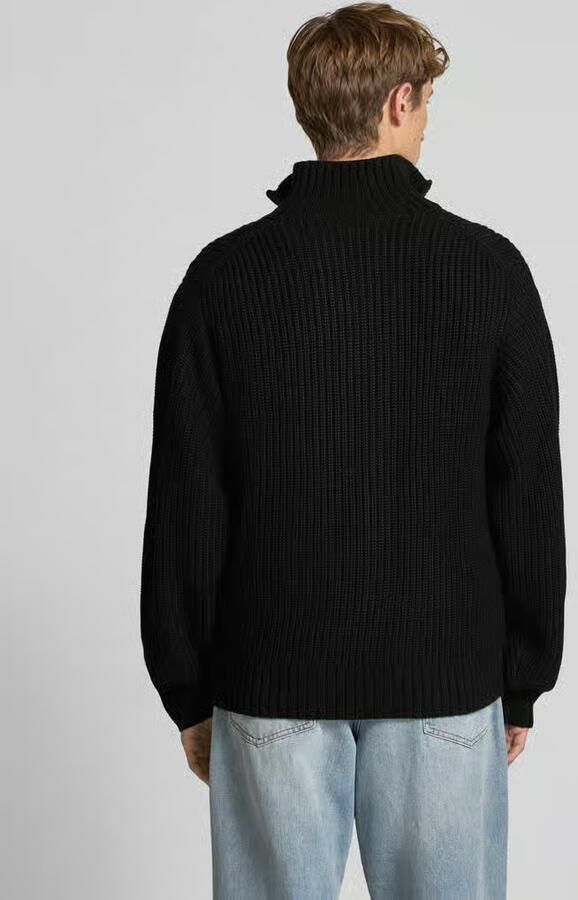 Carhartt Work In Progress Gebreide pulllover met opstaande kraag en ritssluiting