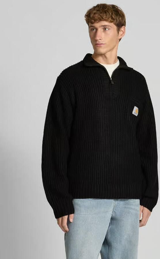 Carhartt Work In Progress Gebreide pulllover met opstaande kraag en ritssluiting - Foto 2