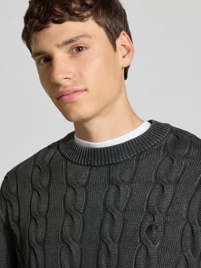 Carhartt Work In Progress Gebreide pullover met kabelpatroon en labelstitching - Foto 2