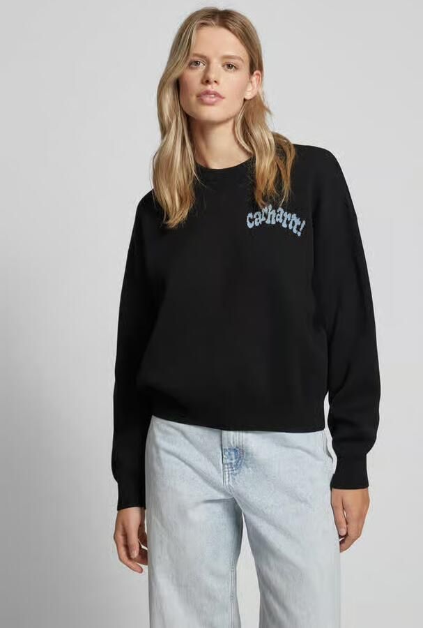Carhartt Work In Progress Gebreide pullover met labelprint model 'AMOUR' - Foto 5