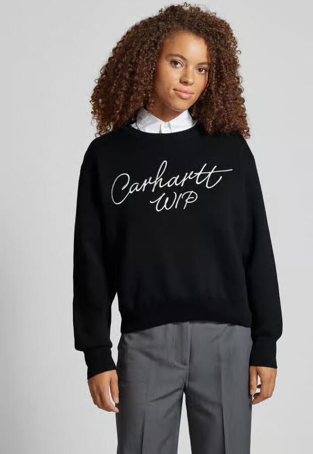 Carhartt Work In Progress Gebreide pullover met labelstitching - Foto 4