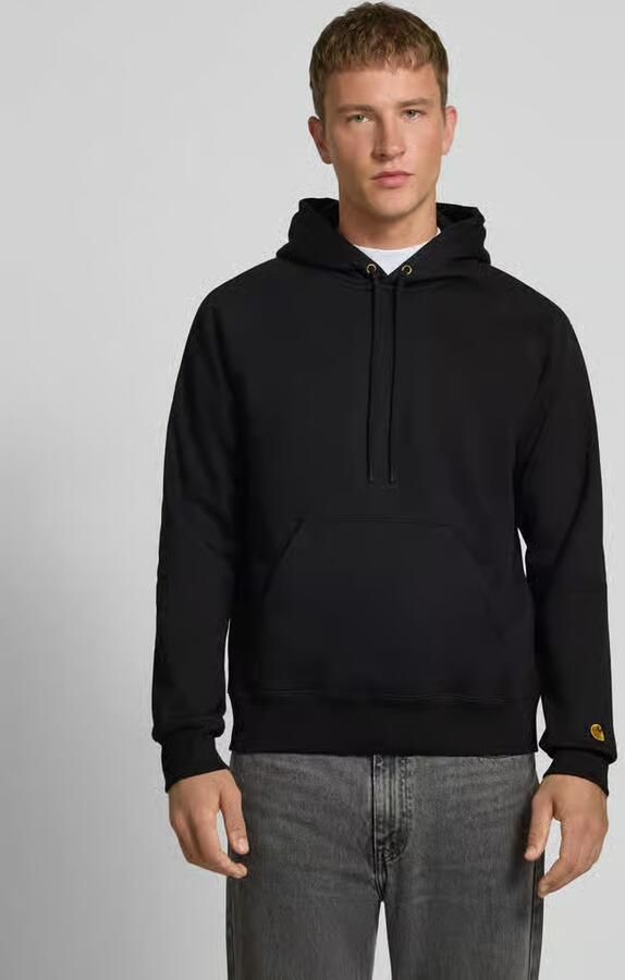 Carhartt Work In Progress Hoodie met kangoeroezak en labelstitching - Foto 2