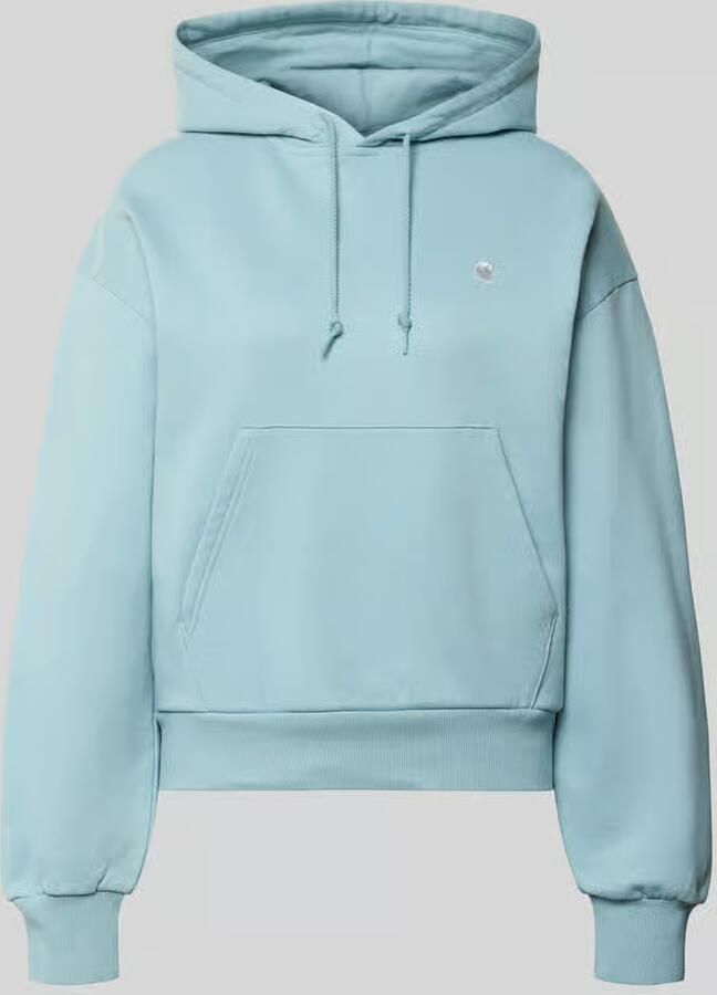Carhartt Work In Progress Hoodie met labelstitching en kangoeroezak