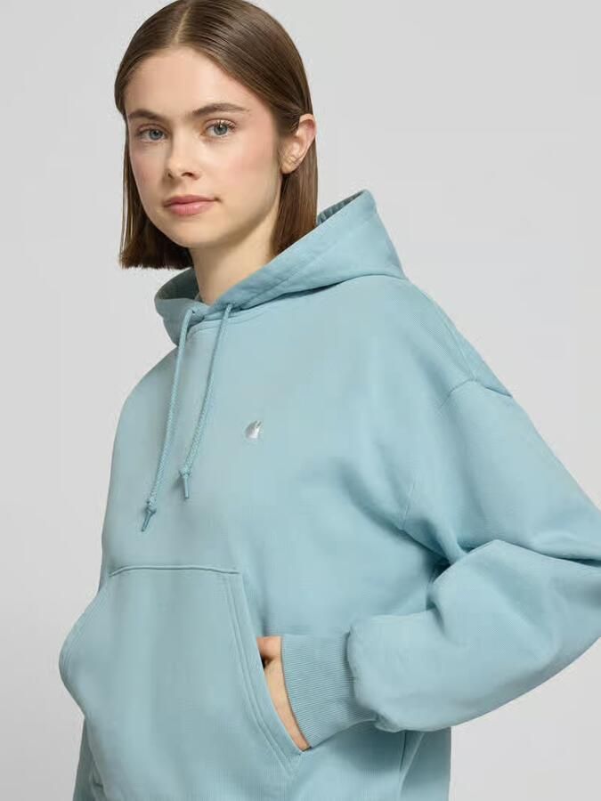 Carhartt Work In Progress Hoodie met labelstitching en kangoeroezak - Foto 2