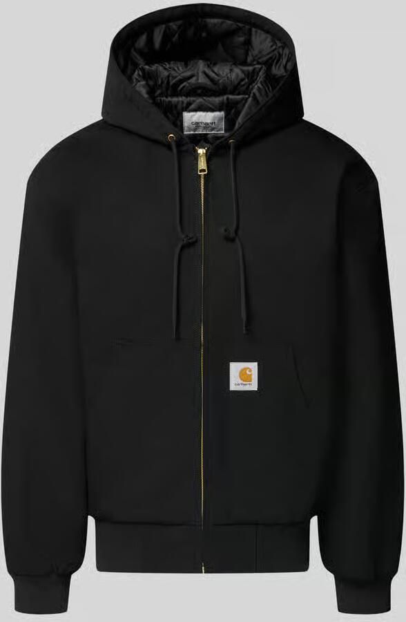 Carhartt Work In Progress Jack met labelpatch en kangoeroezak