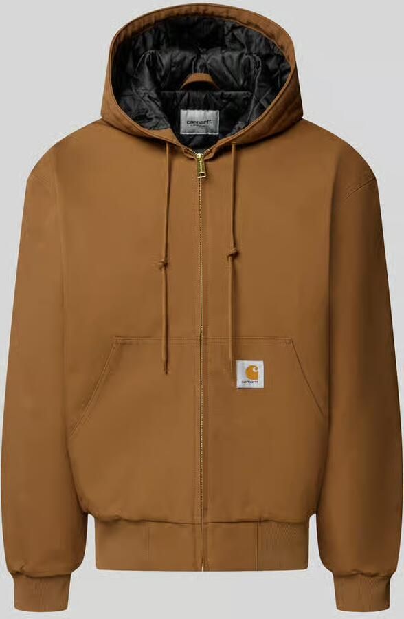 Carhartt Work In Progress Jack met labelpatch en kangoeroezak