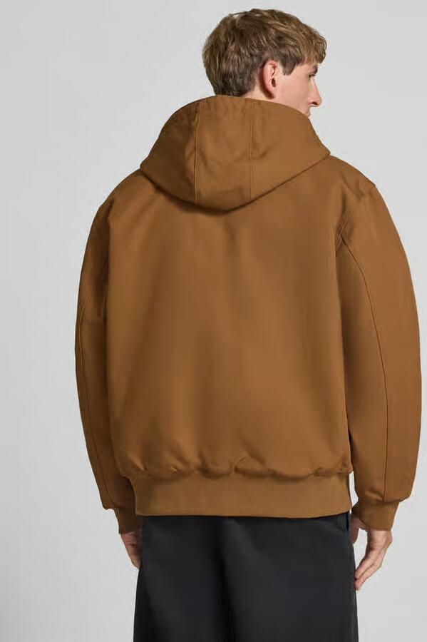 Carhartt Work In Progress Jack met labelpatch en kangoeroezak - Foto 3