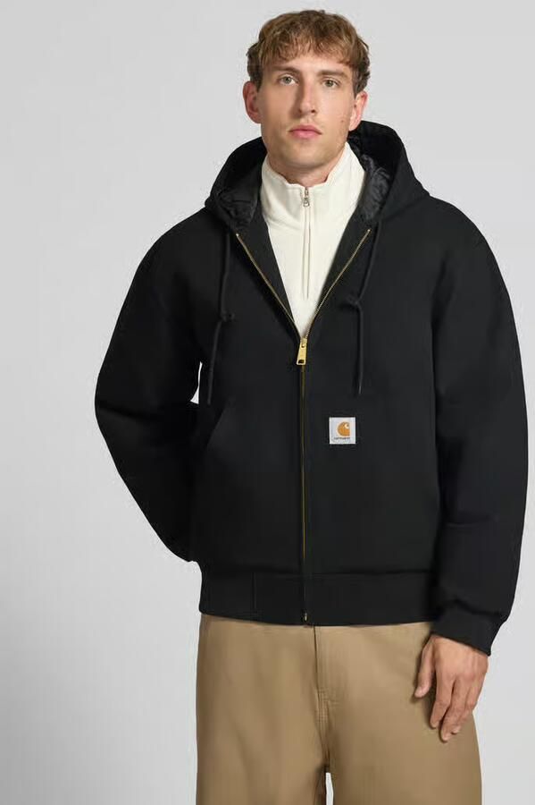 Carhartt Work In Progress Jack met labelpatch en kangoeroezak - Foto 3