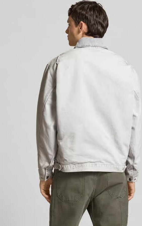 Carhartt Work In Progress Jack met platte kraag en ritssluiting