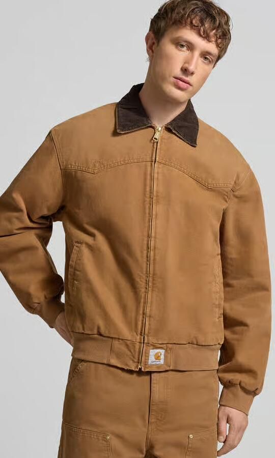 Carhartt Work In Progress Jack met ritssluiting en labeldetail