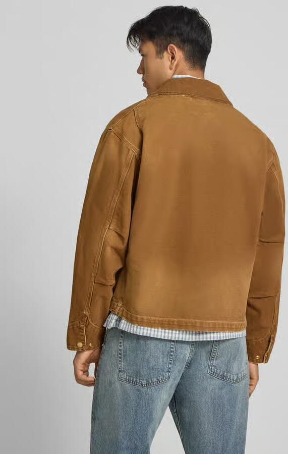 Carhartt Work In Progress Jack met ritssluiting en labeldetail model 'Dearborn' - Foto 2