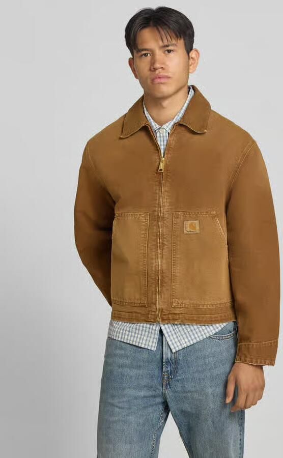 Carhartt Work In Progress Jack met ritssluiting en labeldetail model 'Dearborn' - Foto 3
