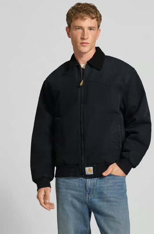 Carhartt Work In Progress Jack met ritssluiting en labeldetail model 'Santa Fe' - Foto 3