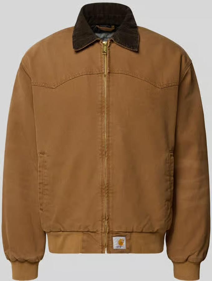 Carhartt Work In Progress Jack met ritssluiting en labeldetail model 'Santa Fe'