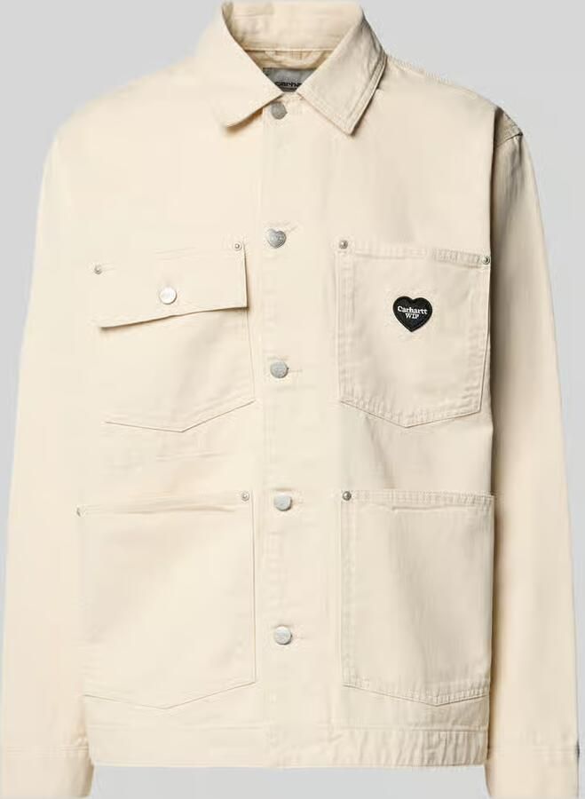 Carhartt Work In Progress Jeansjack met opgestikte zakken model 'DREWE CHORE'