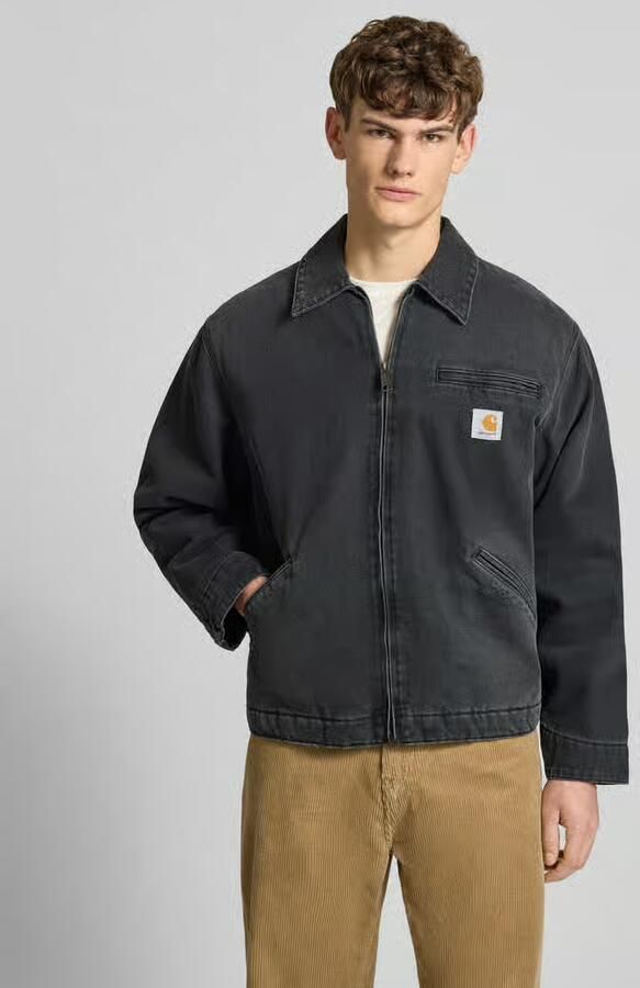 Carhartt Work In Progress Jeansjack met ritssluiting en labeldetail model 'DETROIT' - Foto 4