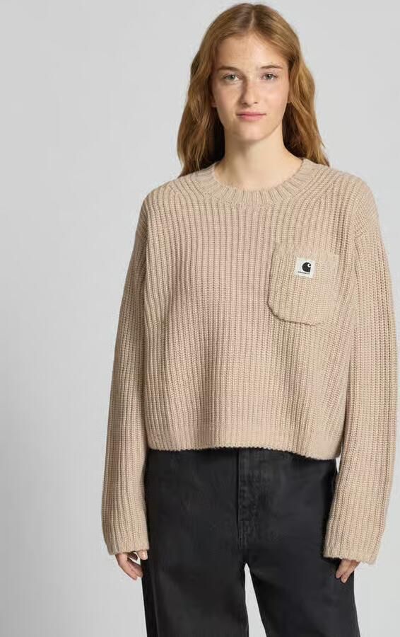 Carhartt Work In Progress Korte gebreide pullover met wol model 'MIRA' - Foto 2