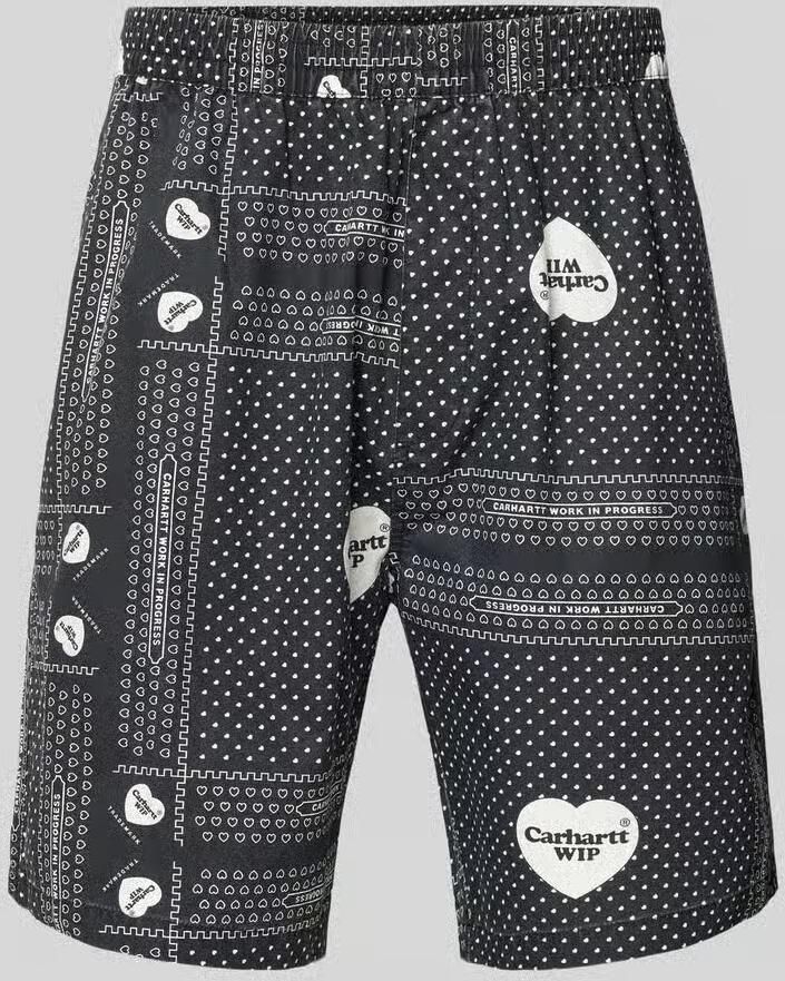 Carhartt Work In Progress Korte regular fit broek met elastische band model 'HEART BANDANA' - Foto 2