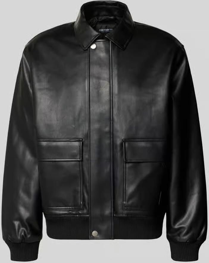 Carhartt Work In Progress Leren jack met platte kraag model 'Arizona Jacket'