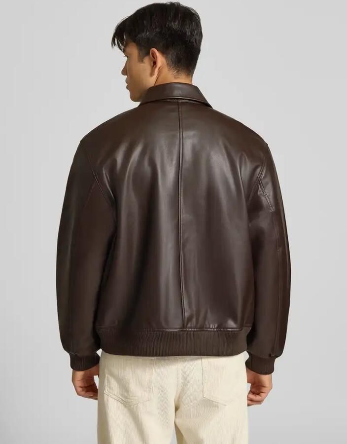 Carhartt Work In Progress Leren jack met platte kraag model 'Arizona Jacket' - Foto 2