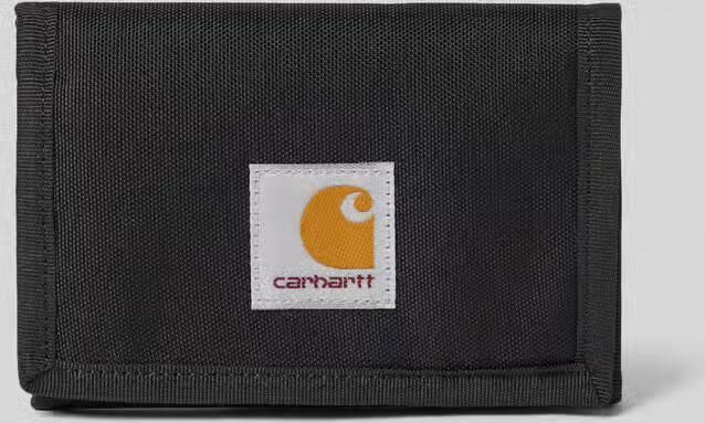 Carhartt WIP Portemonnee met Logo en Klittenbandsluiting Black Heren